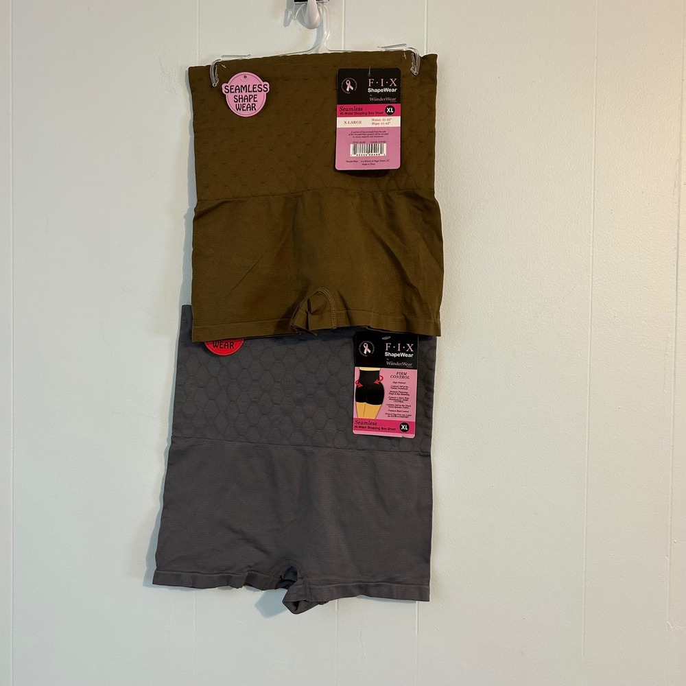 FIX Shapewear WunderWear Seamless Hi-Waist Shaping Boy Short Set 2/ XL SE350